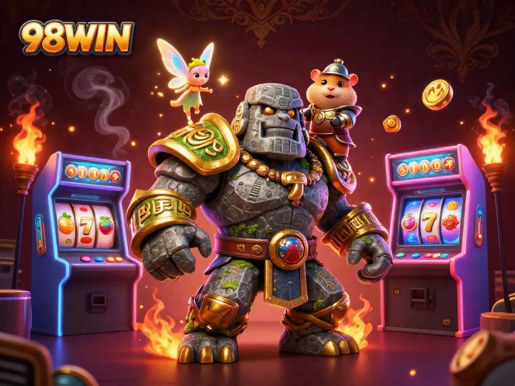 Engage in thrilling gameplay with 98WIN, as magical characters bring the casino experience to life.