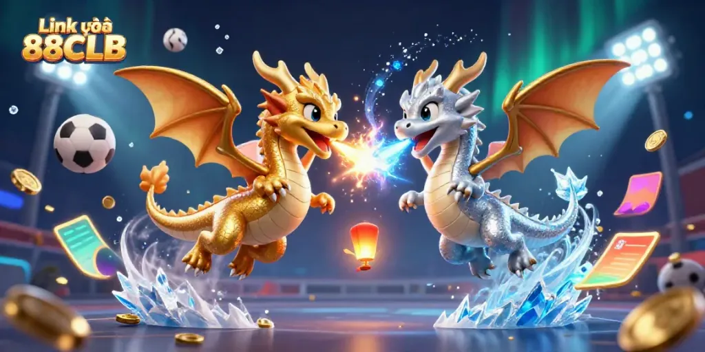 Engage with thrilling games at Link vào 88CLB featuring dynamic dragons and sports elements.