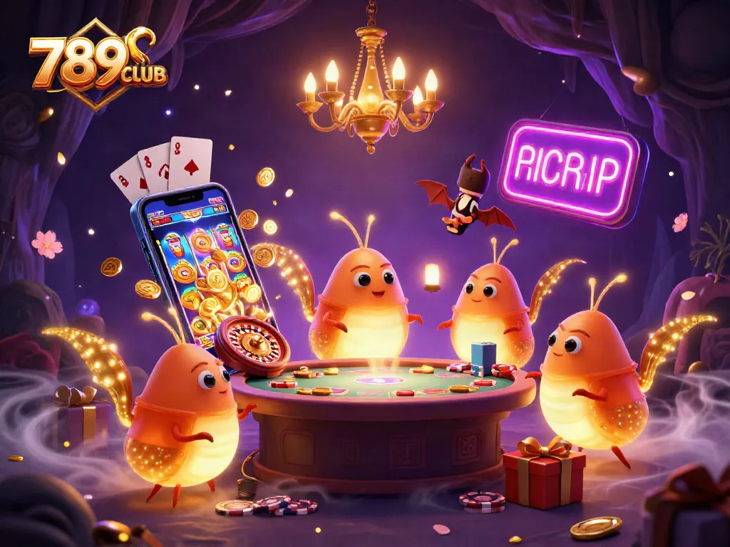 Immerse in 789CLUB's vibrant animations with glowing glowworms illuminating the casino world.