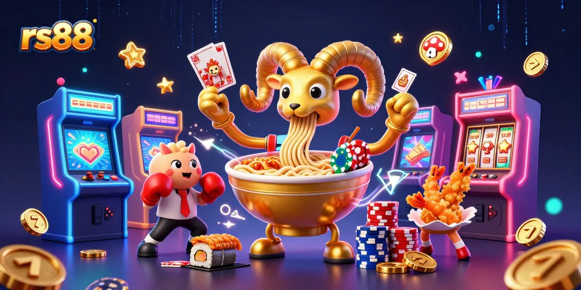 Experience the thrill of rs88 with dynamic 3D characters and casino elements, depicting interactive gaming fun.