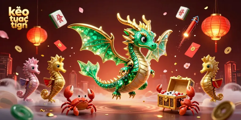 Experience kèo trực tuyến with a vibrant underwater fantasy featuring a majestic sea dragon and treasure-filled adventure.