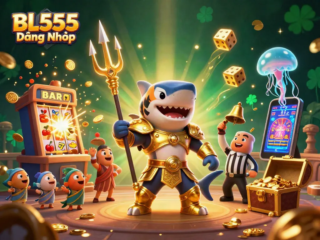 Engage with the thrilling casino experience at BL555 Đăng Nhập, featuring a vibrant underwater scene with exciting gaming elements.