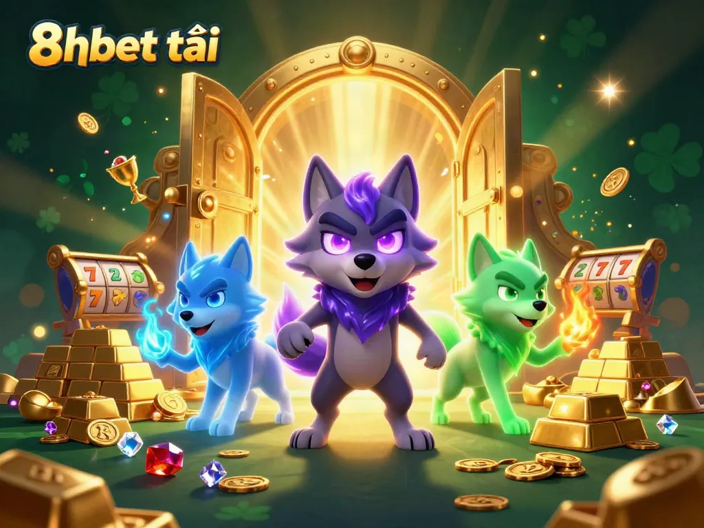 Engage in vibrant 8xbet tải scenes filled with treasures, slot reels, and lively characters.