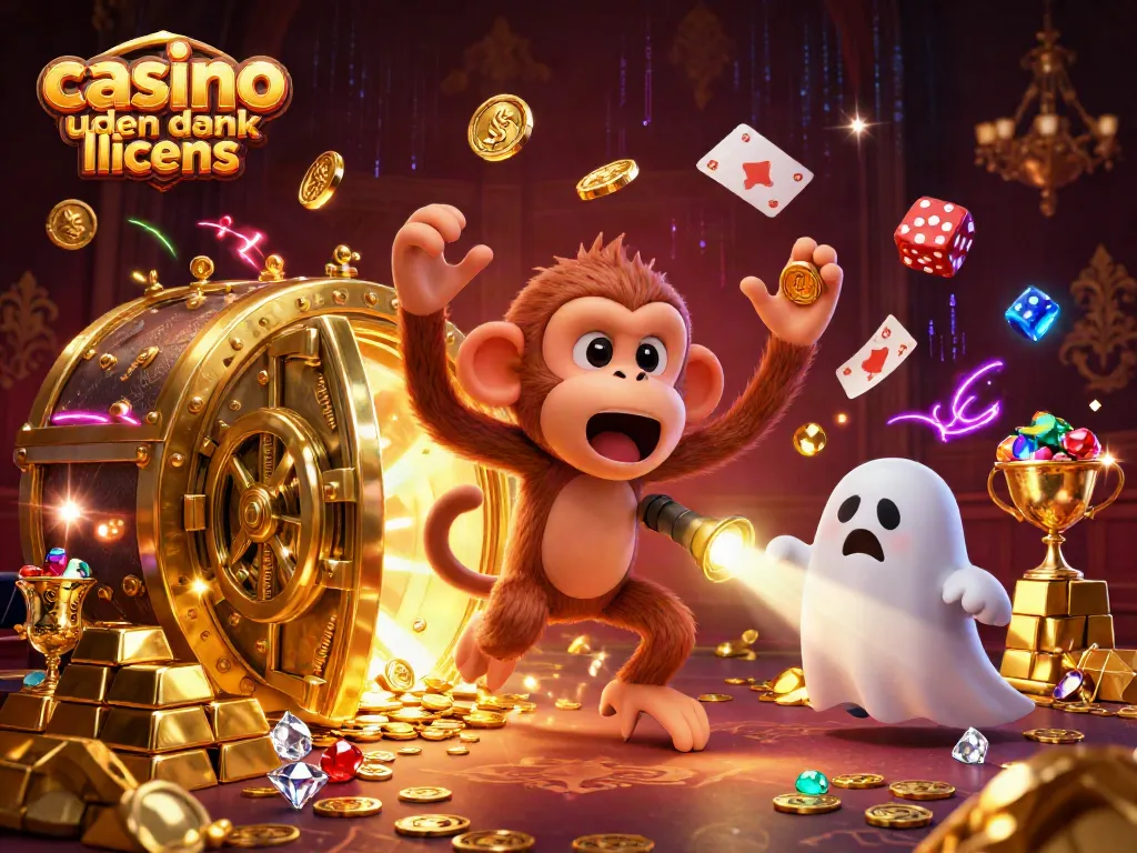 Engage with casino uden dansk licens featuring a playful poltergeist monkey and luminous treasures.