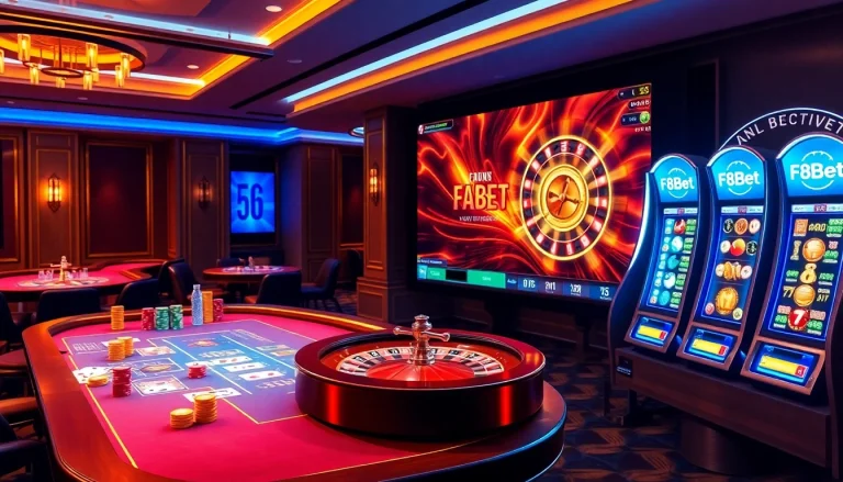 Experience the thrill of winning at F8Bet with vibrant casino games and online interfaces.