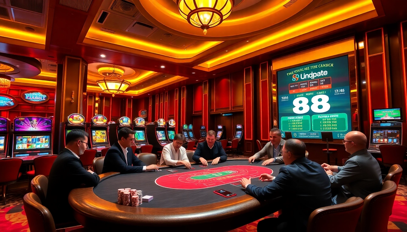 Dynamic casino scene showcasing s8s8 poker strategies and thrilling gameplay.