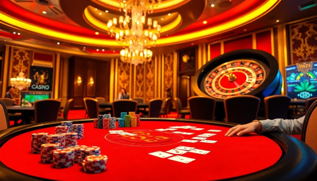 A vibrant poker scene showcasing players at WW88 casino, with colorful chips and cards.
