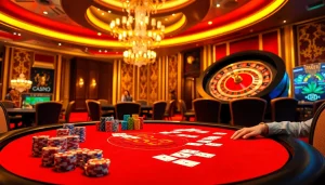 A vibrant poker scene showcasing players at WW88 casino, with colorful chips and cards.