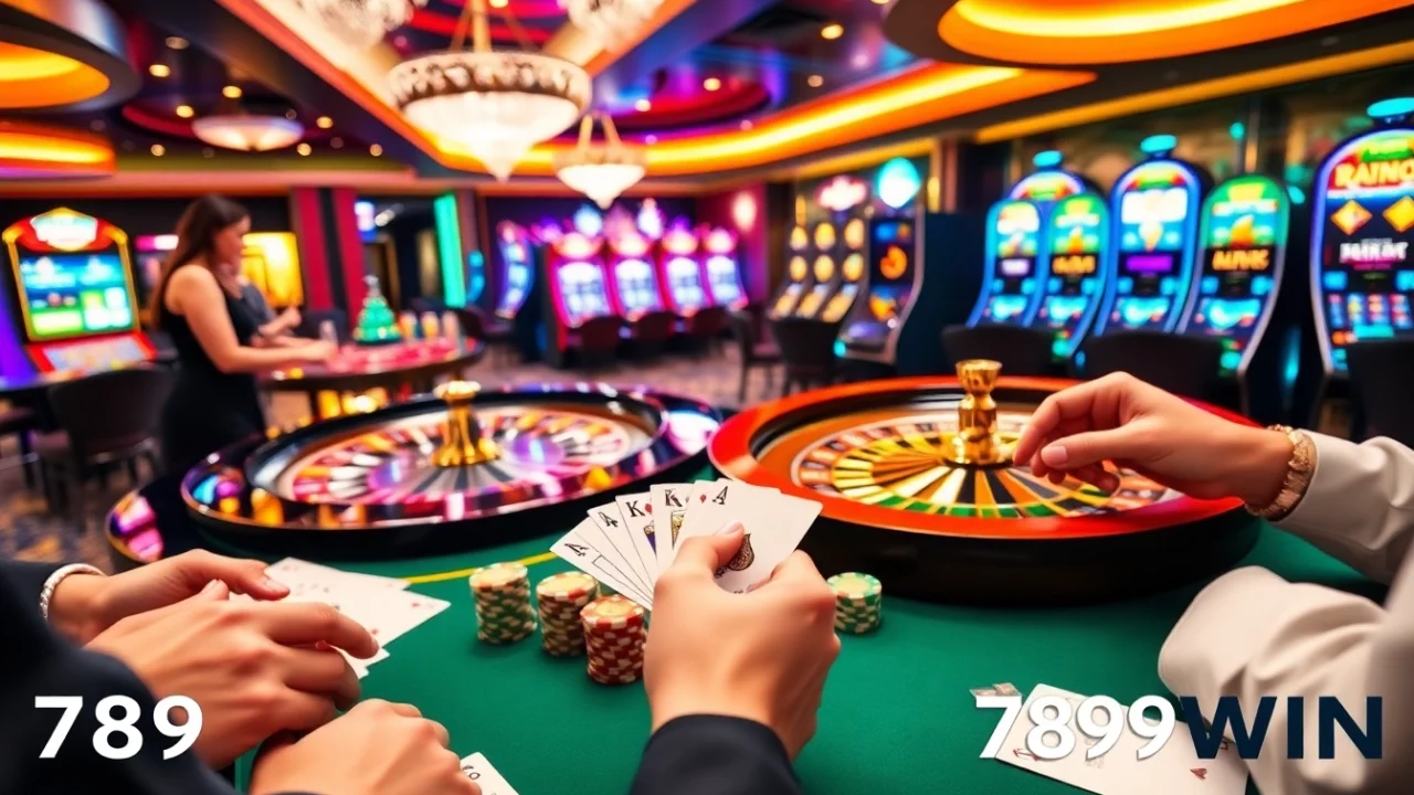 Experience the thrill of 789WIN with vibrant casino tables and exciting games.