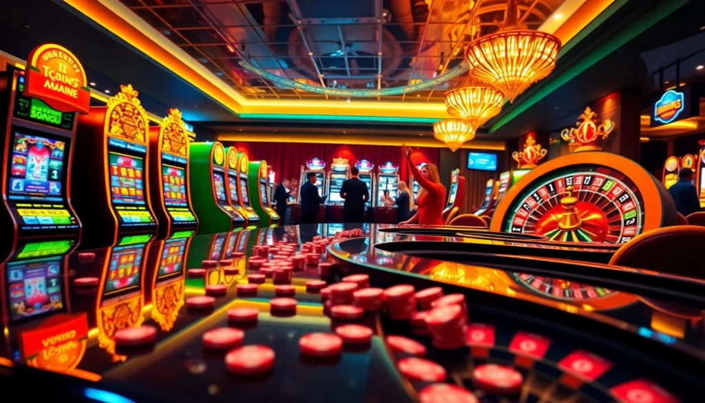 Playing casino en ligne retrait instantané at a vibrant gaming table filled with excitement.