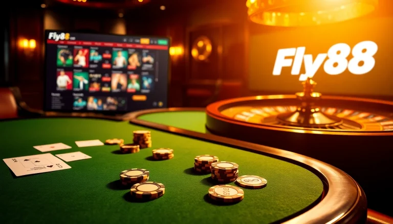 Experience high-stakes poker at https://fly88.ad/ with vibrant chips and engaging gameplay.