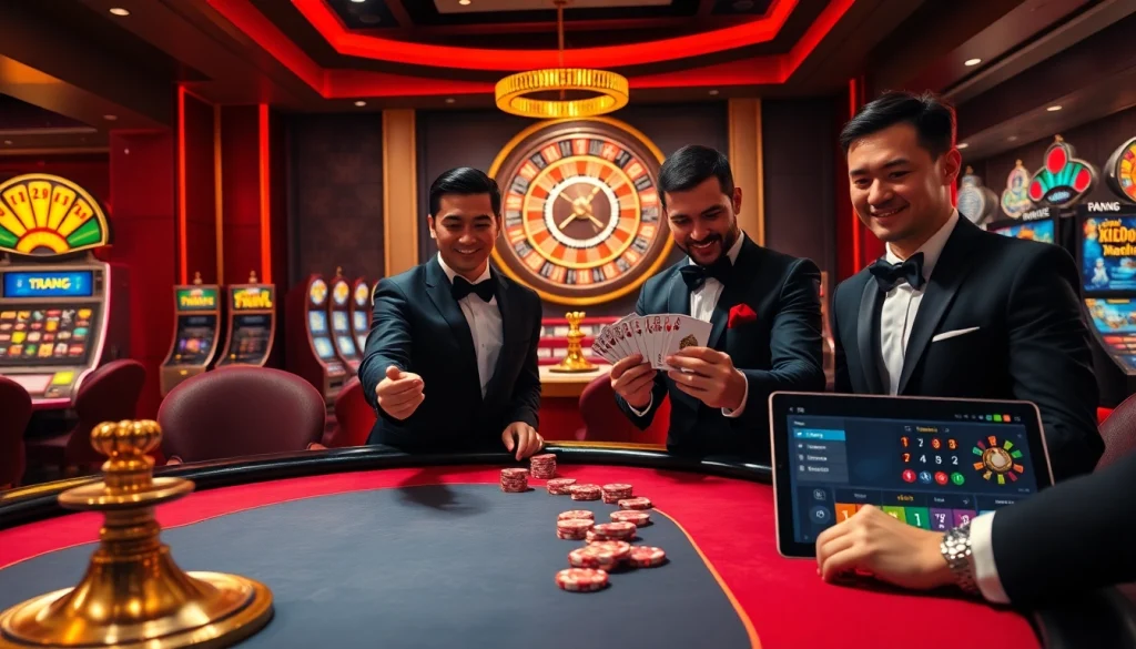 Experience thrilling gameplay at Trang Chủ HM88 with high-stakes poker, colorful slot machines, and live roulette.