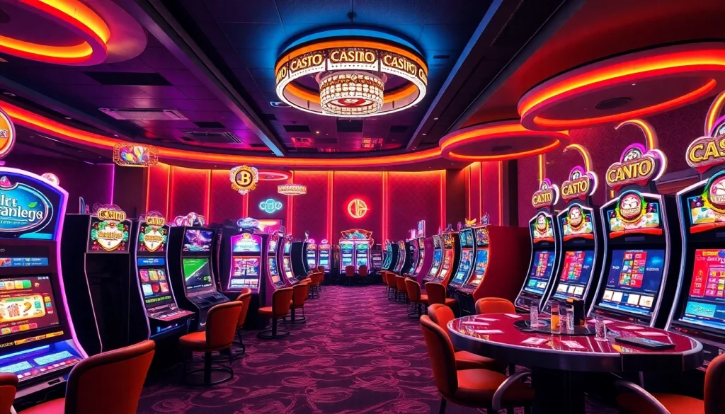 Jouer à des jeux de casino en crypto dans un environnement moderne et vibrant.