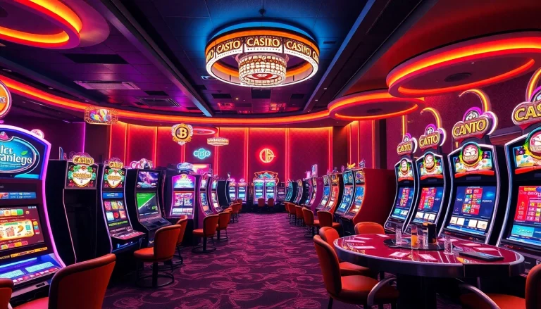 Jouer à des jeux de casino en crypto dans un environnement moderne et vibrant.
