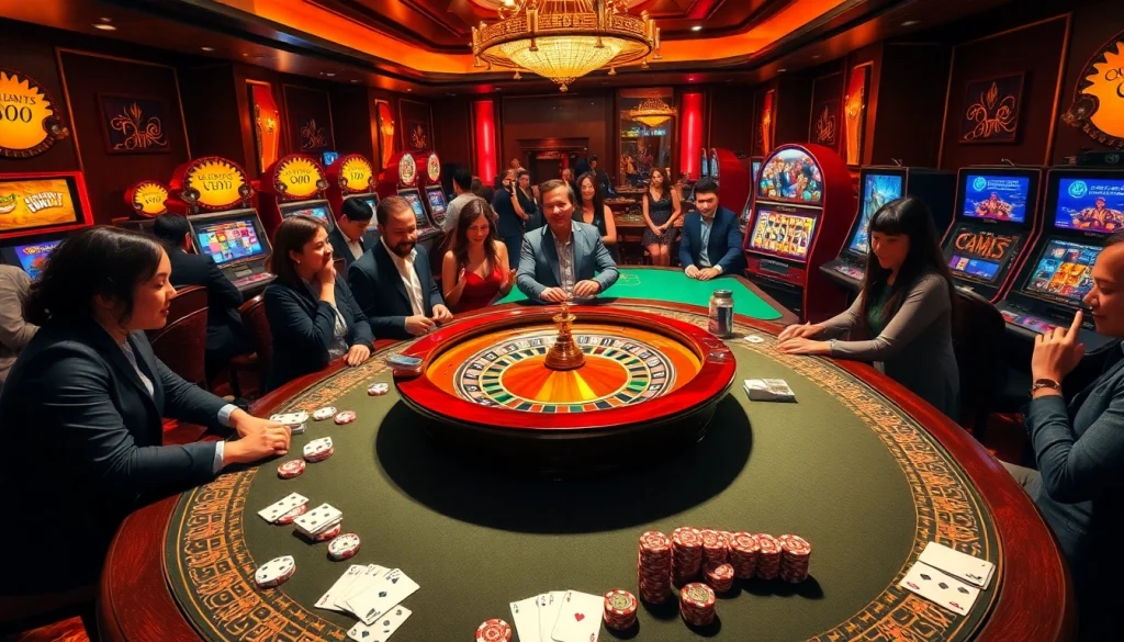 Experience thrilling gameplay at https://68vip.co/ with vibrant casino tables and happy players.