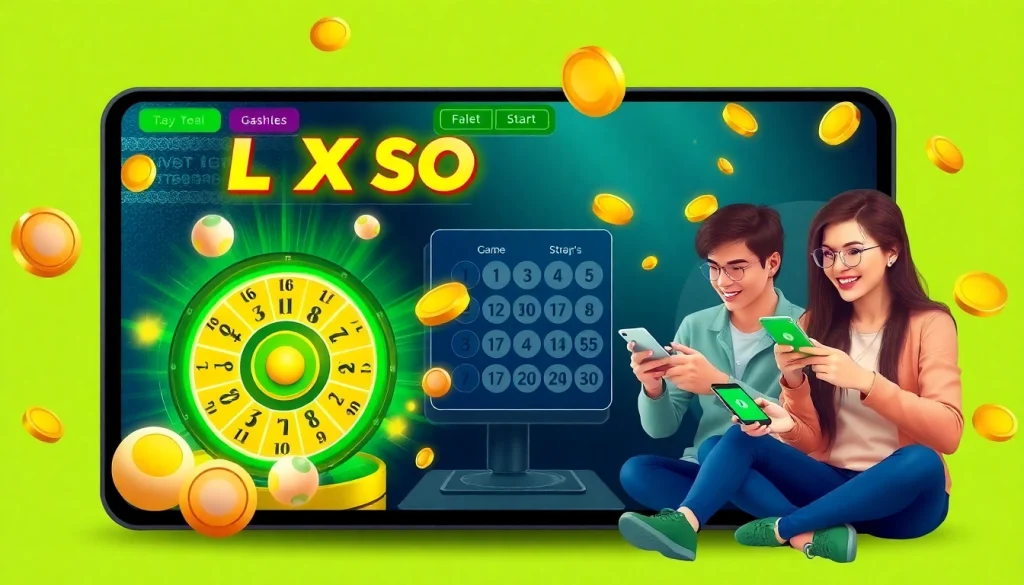 Engaging lottery experience with vibrant digital interface at https://cm88bet.us/xo-so-cm88/ featuring excited players and winning moments.