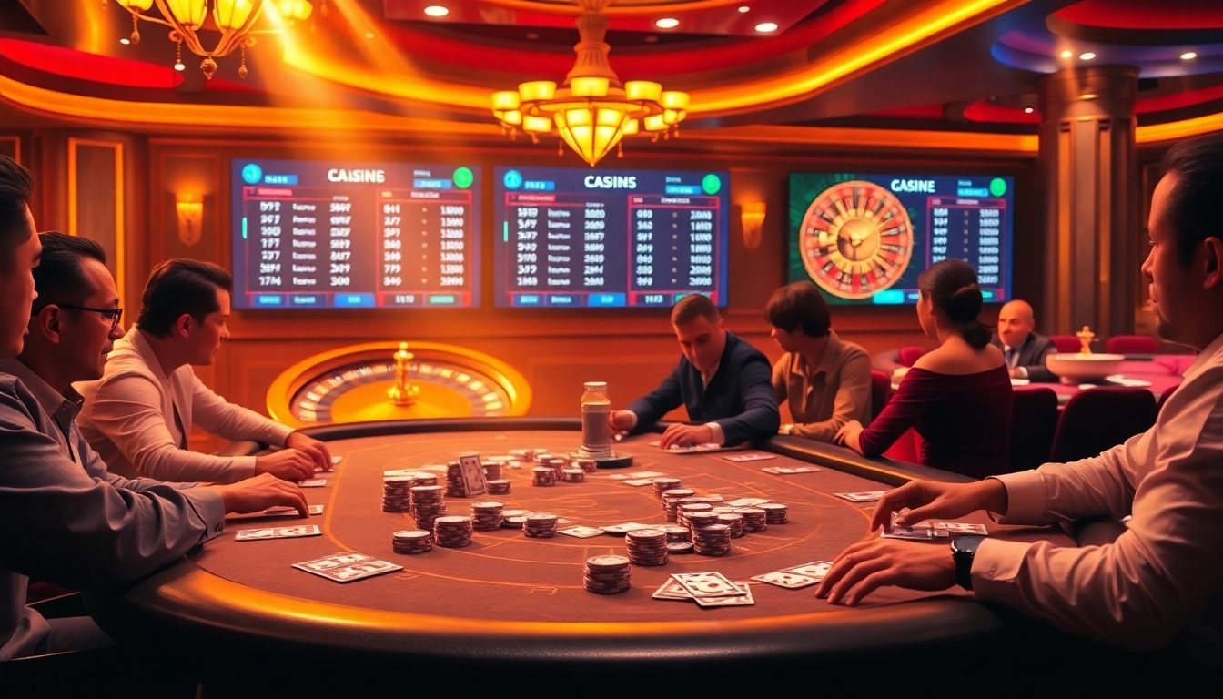 Experience thrilling gameplay at TA88 with poker chips and vibrant casino tables.