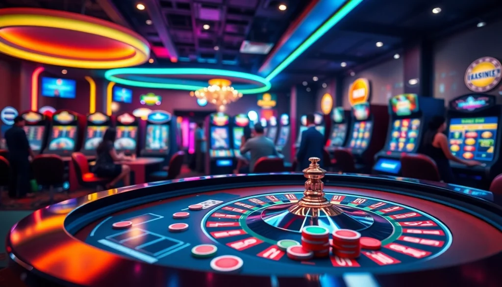 Jouer au casino en ligne avec une ambiance lumineuse et interactive.