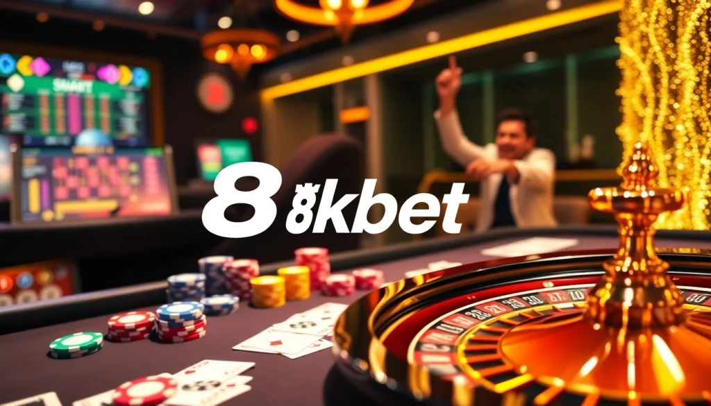 Experience thrilling excitement at 8kbet with diverse games and vibrant casino elements.