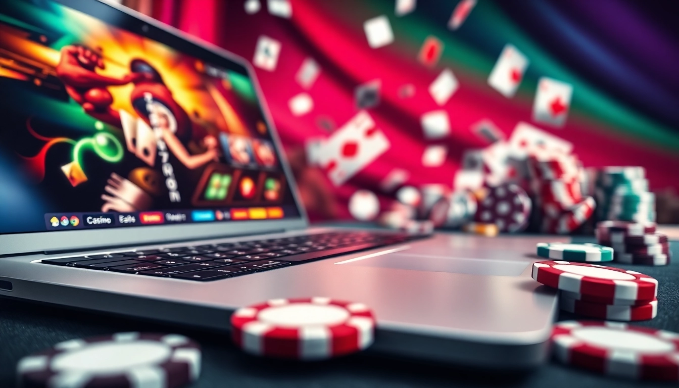 Expérience immersive au meilleur casino en ligne belgique avec un interface moderne sur un ordinateur portable.