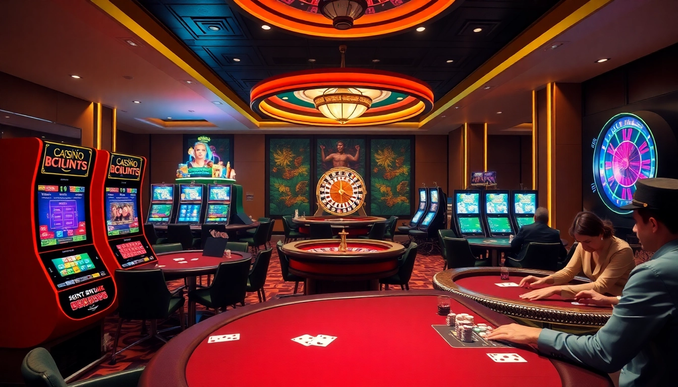 Players engaged in exciting games at a casino en ligne Français, highlighting thrilling gambling action.