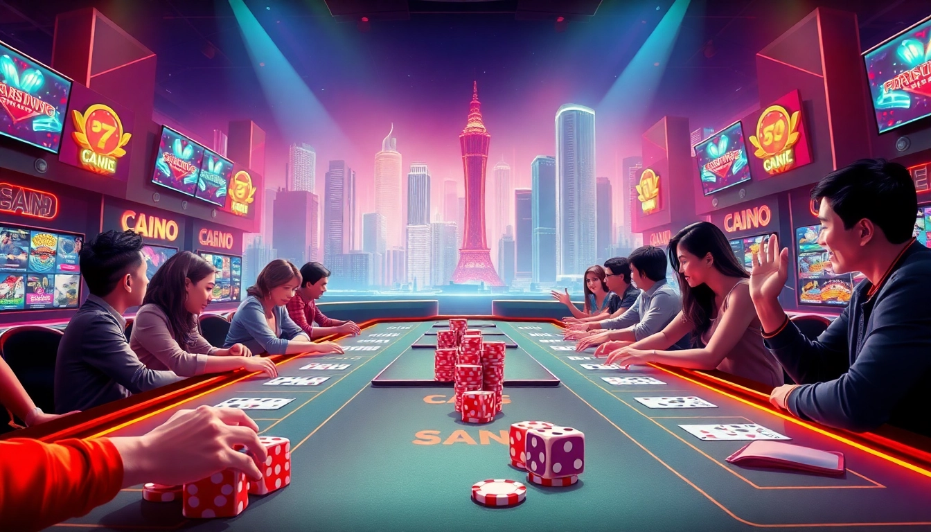 Jouer au meilleur casino en ligne avec des tables de jeu vibrantes et des joueurs enthousiastes.