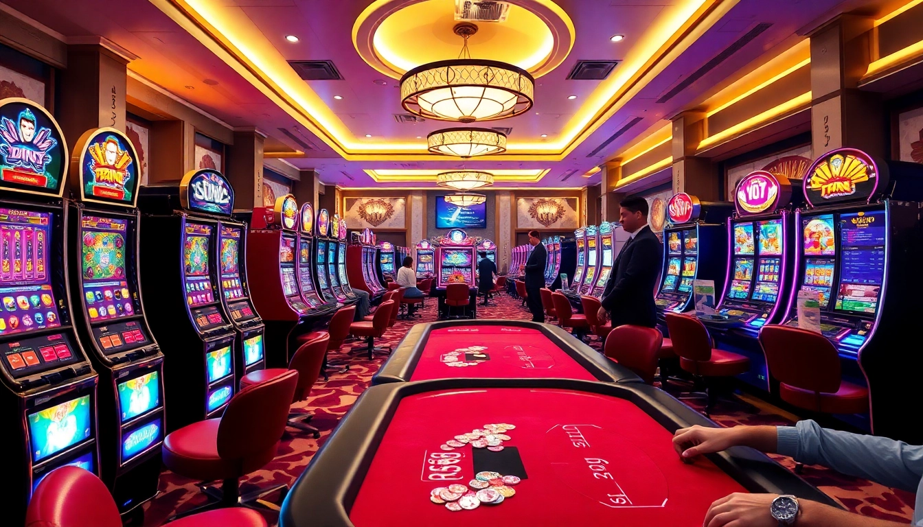 Jouer dans le meilleur casino en ligne avec des machines à sous et des tables de cartes animées.