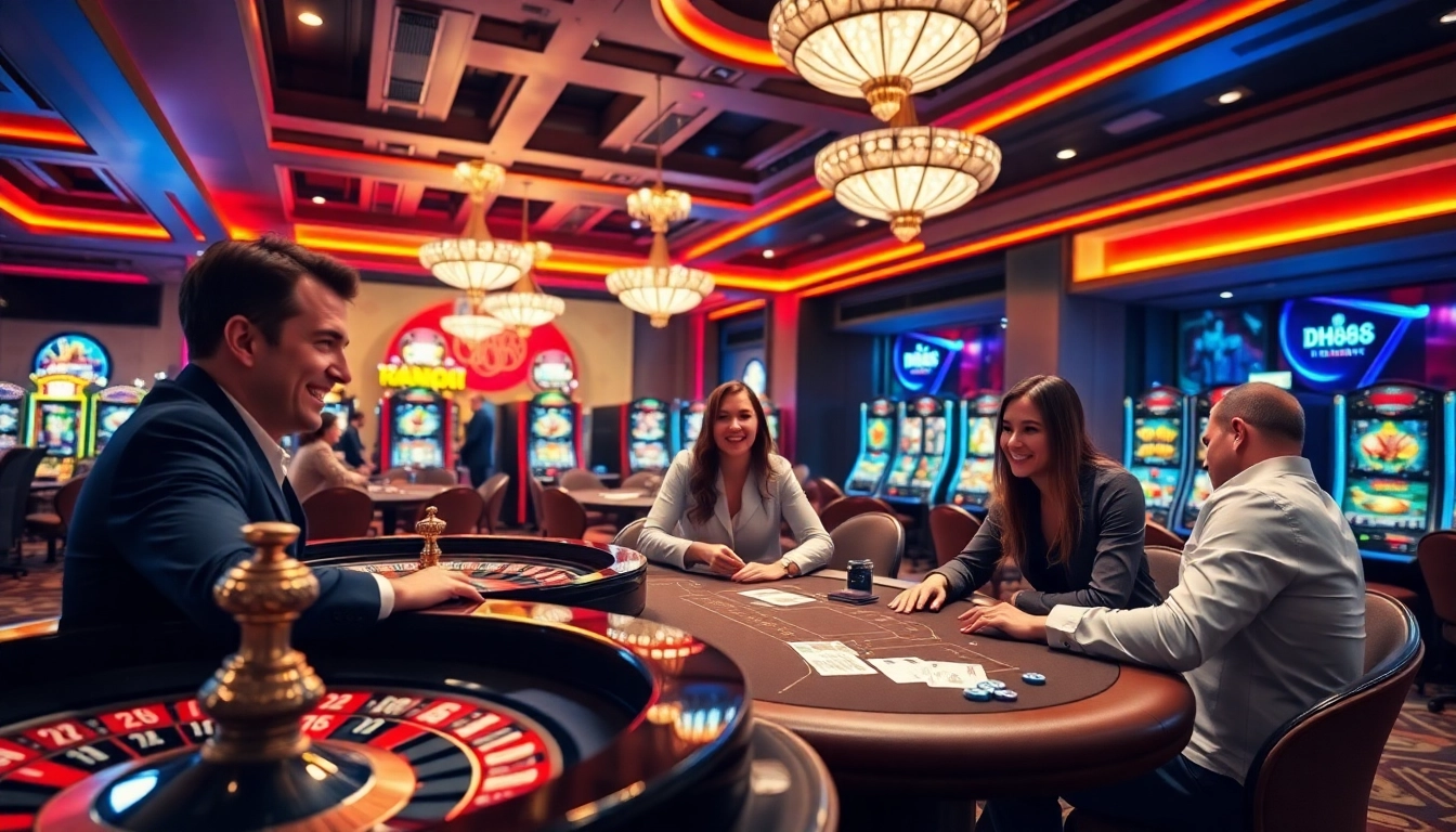Experience the thrills of gaming at DH88 with engaging live casino action and vibrant slot machines.