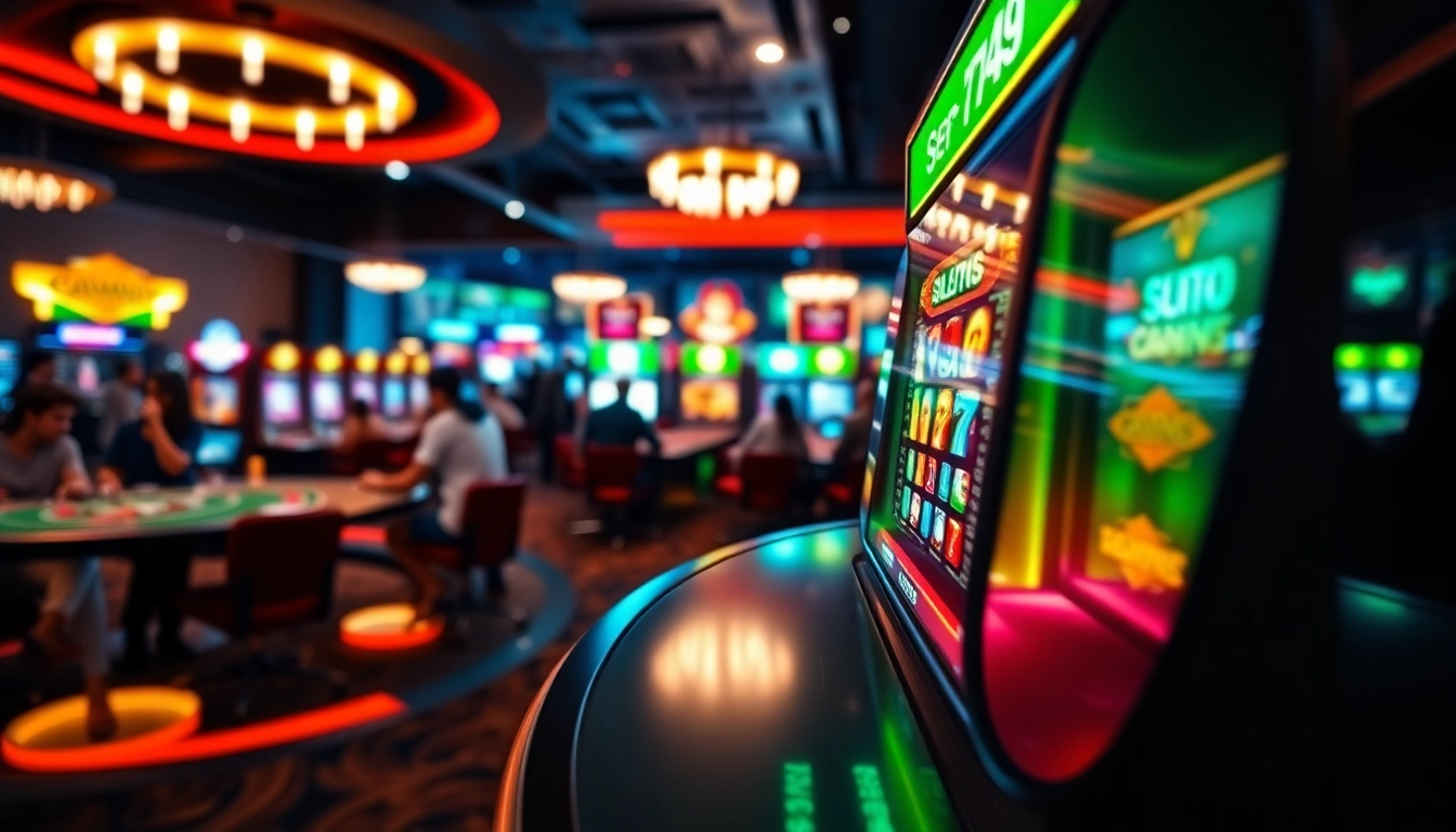 Jouer à un nouveau casino en ligne avec des machines à sous modernes et des joueurs engagés.
