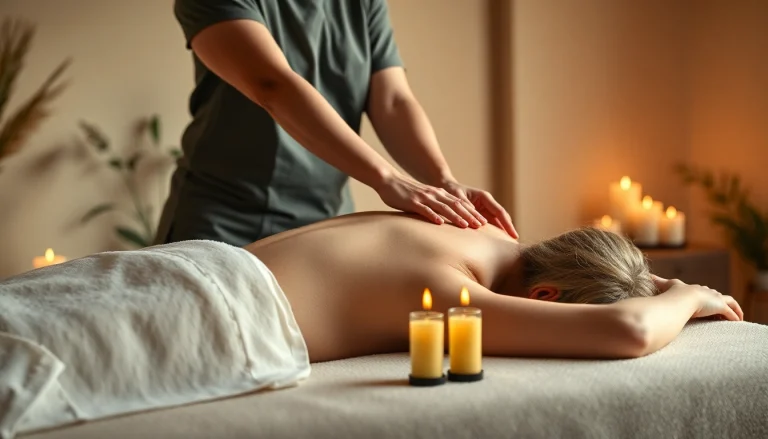 집에서 전문 태국 마사지사와 함께하는 평택출장마사지, 촛불과 오일로 차분한 분위기.