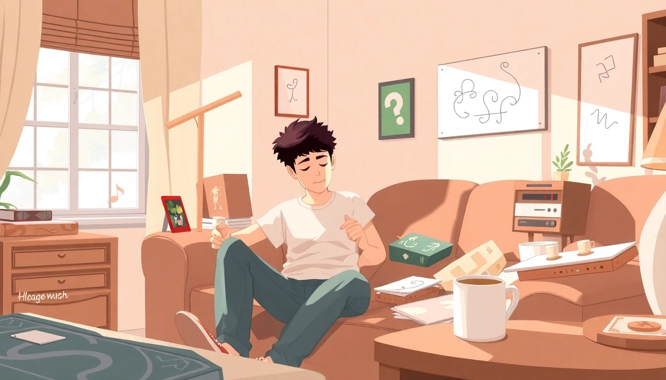 Engaging in games to play by yourself in a cozy living room with warm lighting.
