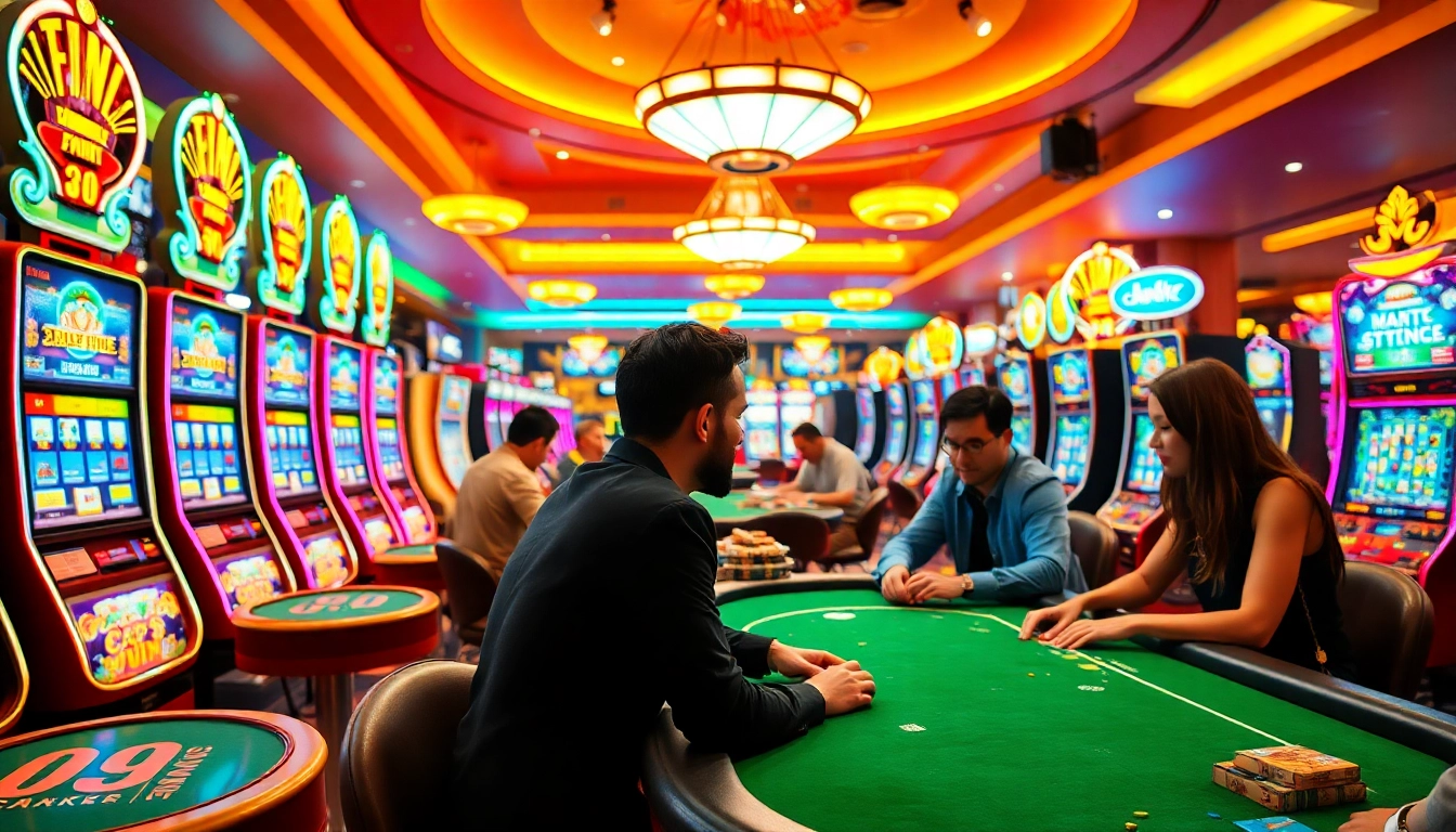 Jouez à des jeux captivants dans notre casino en ligne dynamique, avec des machines à sous et du poker.