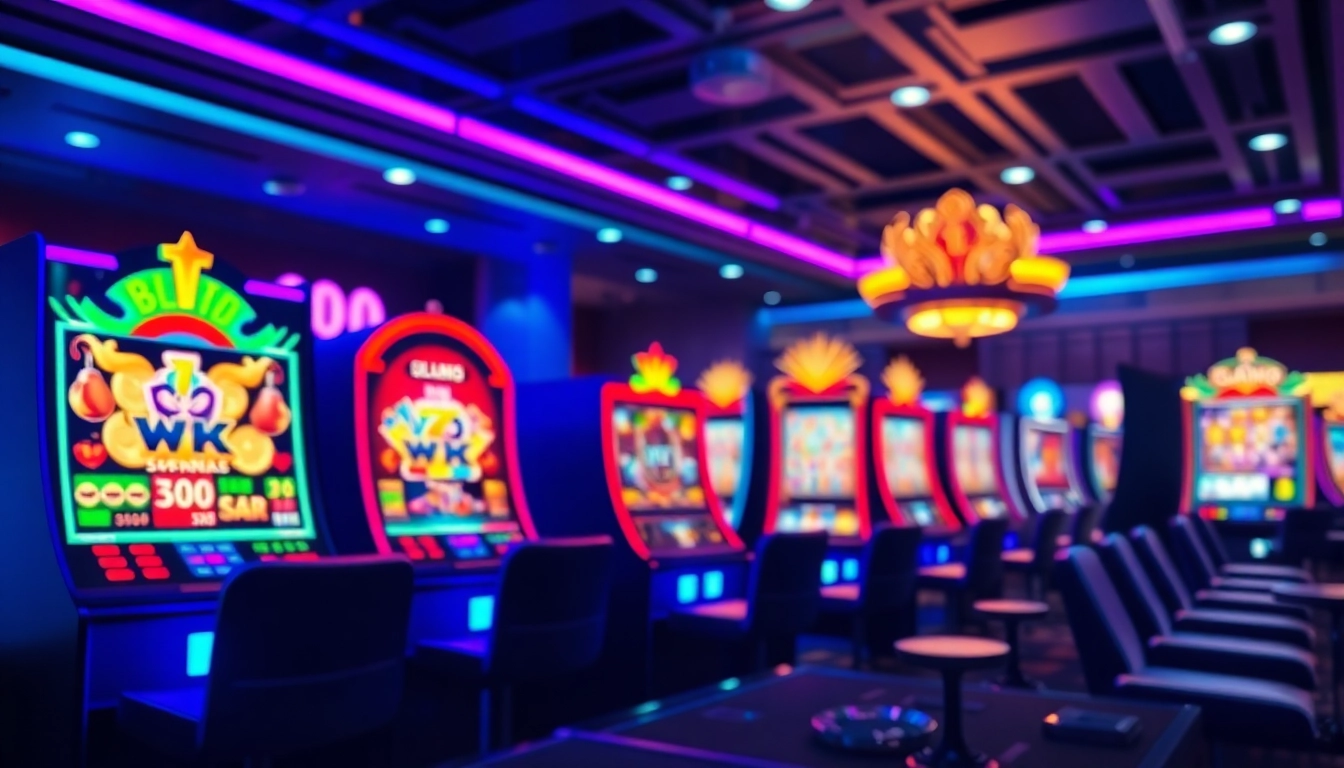 Jouer à un nouveau casino en ligne avec une interface dynamique et des machines à sous colorées.