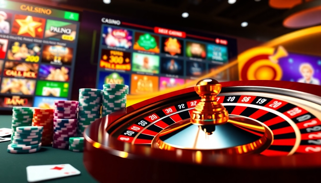 Joueur heureux en train de profiter d'un casino en ligne avec une roulette colorée.