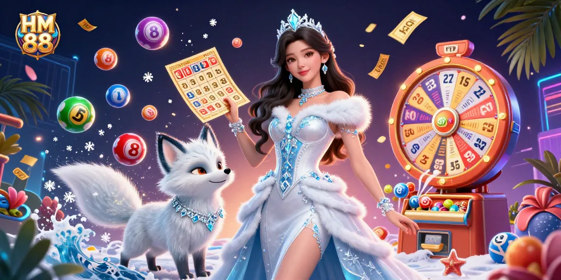 Engage in thrilling lottery excitement with HM 88 surrounded by dynamic game elements.