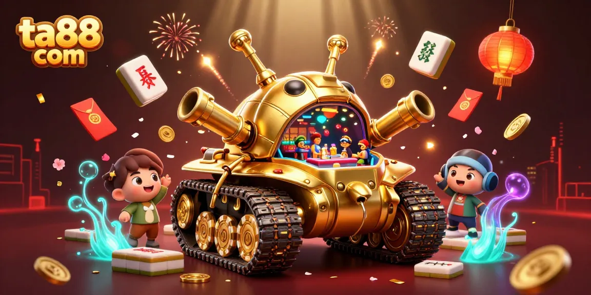 Engage in thrilling gaming experiences with ta88 com's vibrant, mini casino world in a 3D illustration.