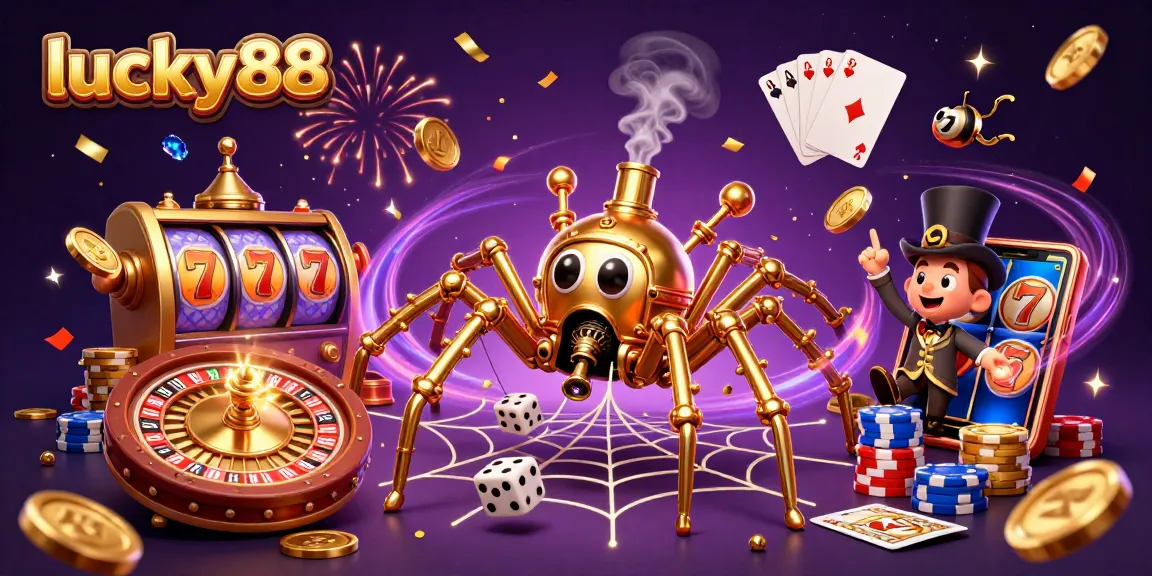 Experience lucky88's dynamic 3D casino adventure with dazzling elements and humorous characters.