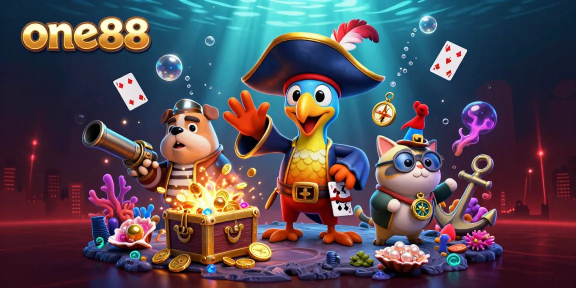 Experience exciting wins at one88 with treasure-filled underwater gaming adventures and vibrant characters.
