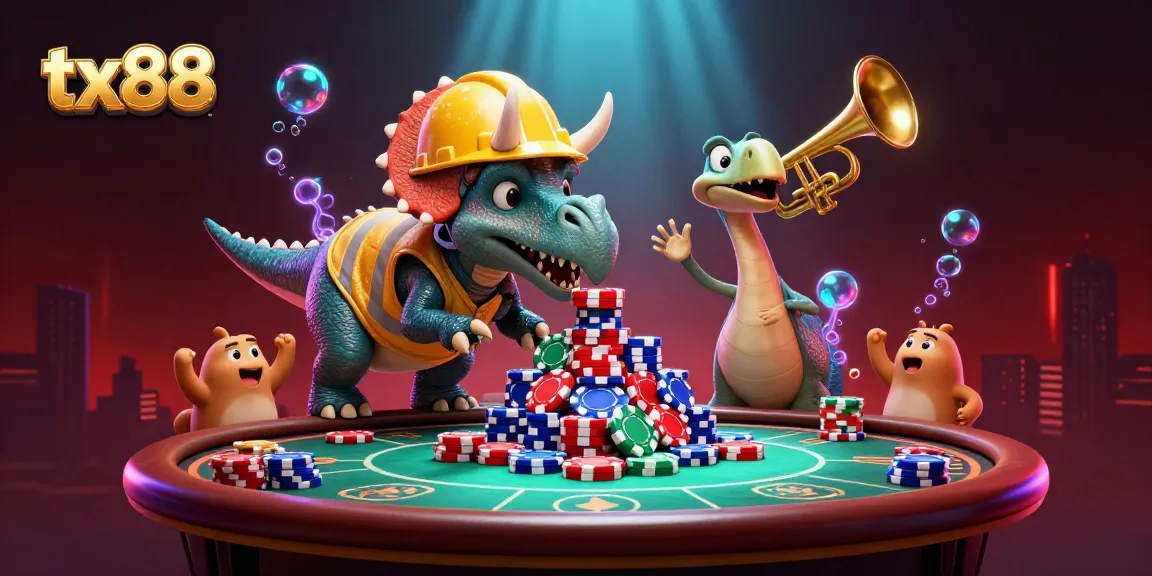 Experience the excitement of tx88's casino games with vibrant characters and dynamic elements.