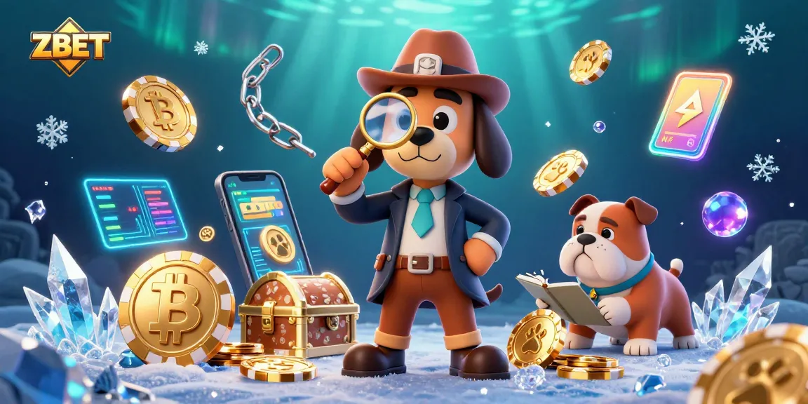ZBET reveals a playful detective duo uncovering treasures amidst a vibrant crypto casino scene.