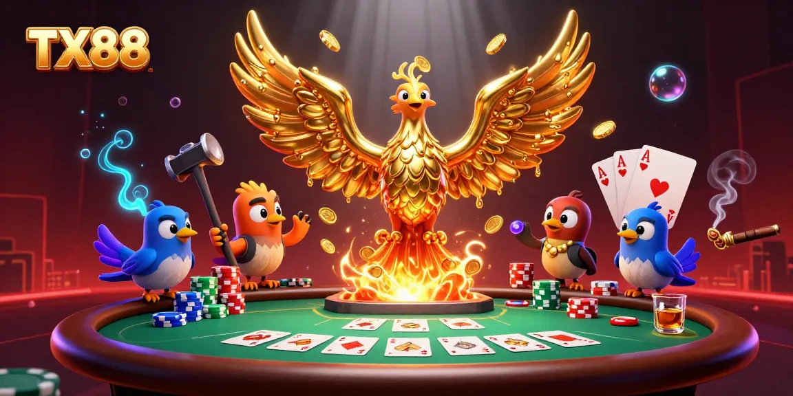 Experience thrilling gameplay with TX88, showcasing a vibrant casino scene full of action.