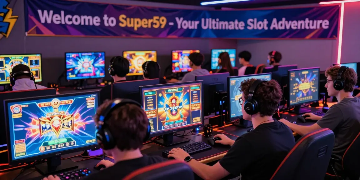 Para pemain online terlibat dalam permainan slot Super59 yang penuh warna dan mendebarkan di lingkungan gaming yang kaya.