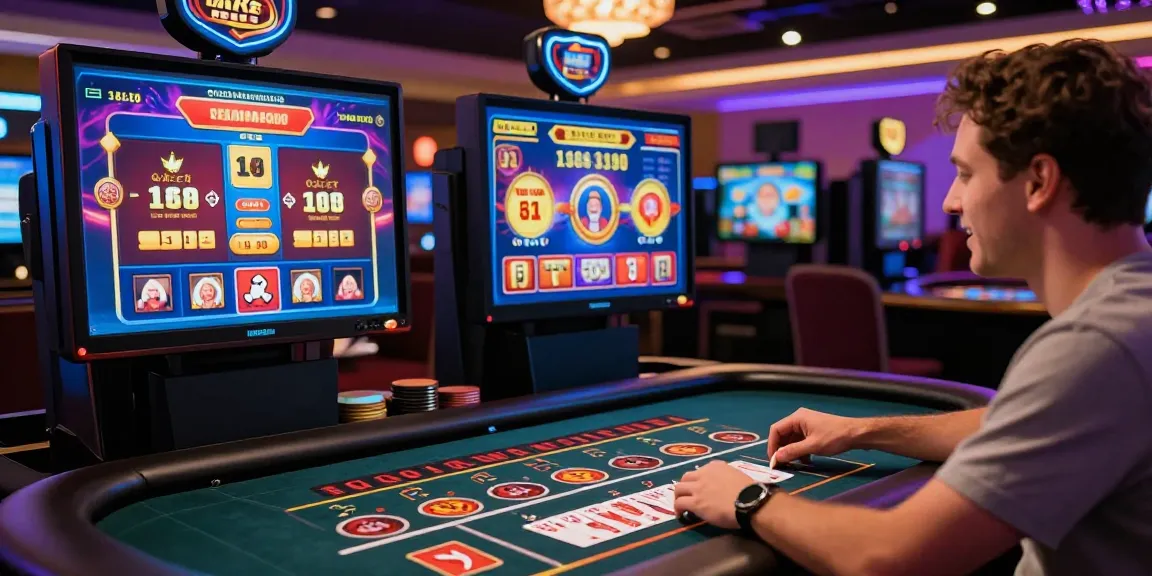 Casino en ligne : joueur engagé à une table de roulette en direct, ambiance de jeu vibrante.