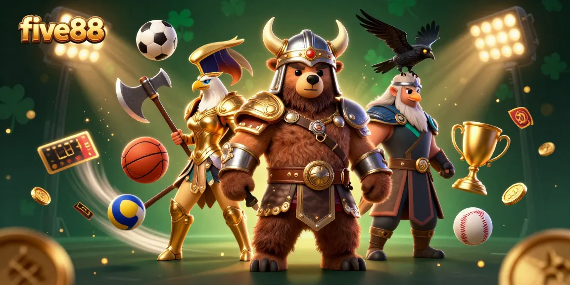 Experience the excitement of five88 with dynamic sports elements and mythical characters.
