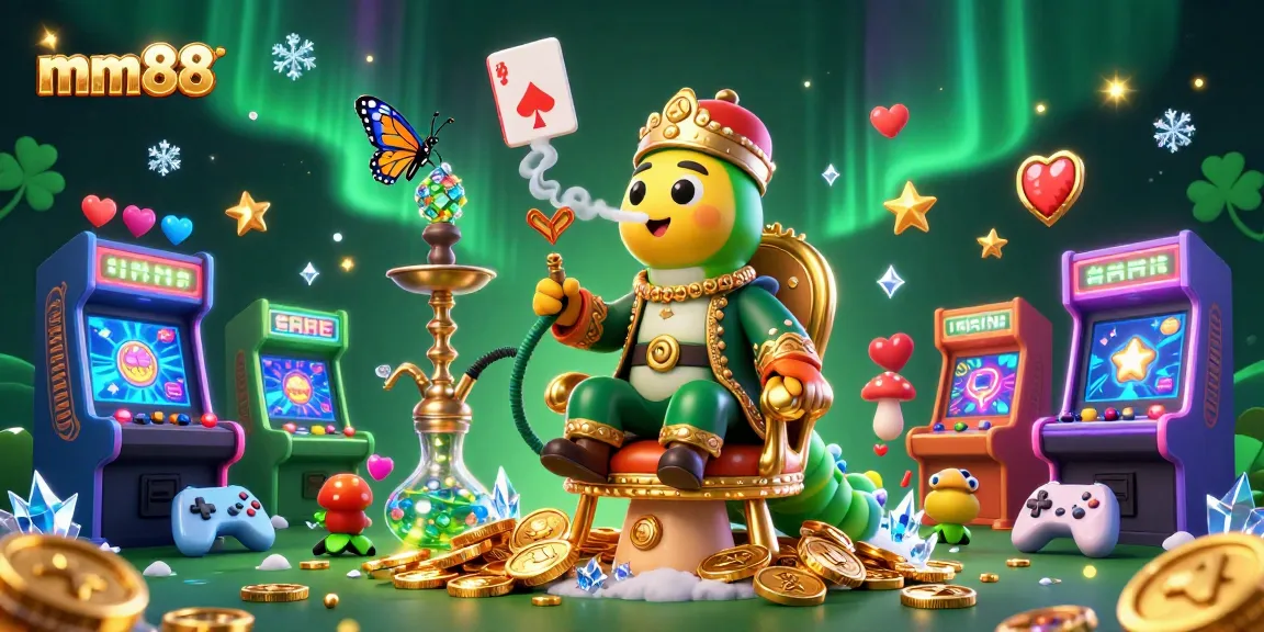 Engage with mm88's captivating gaming world through a unique cartoon scene blending casino elements.